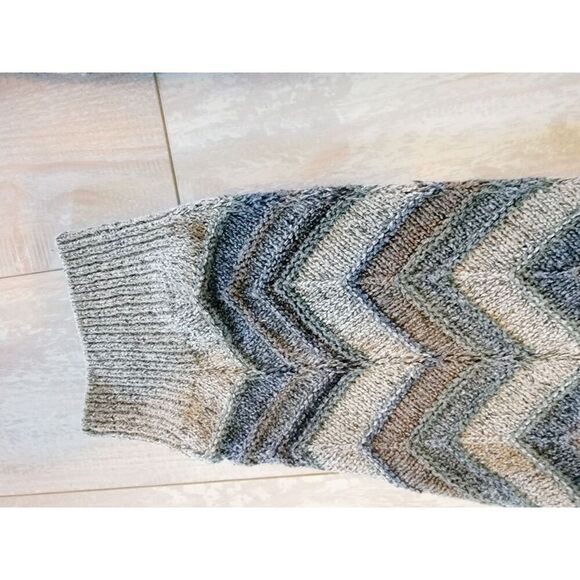 Vintage Northern Isles Sweater‎ Men's Large Geometric Hip Hop 90s Grandpa *Hole* - Picture 5 of 7